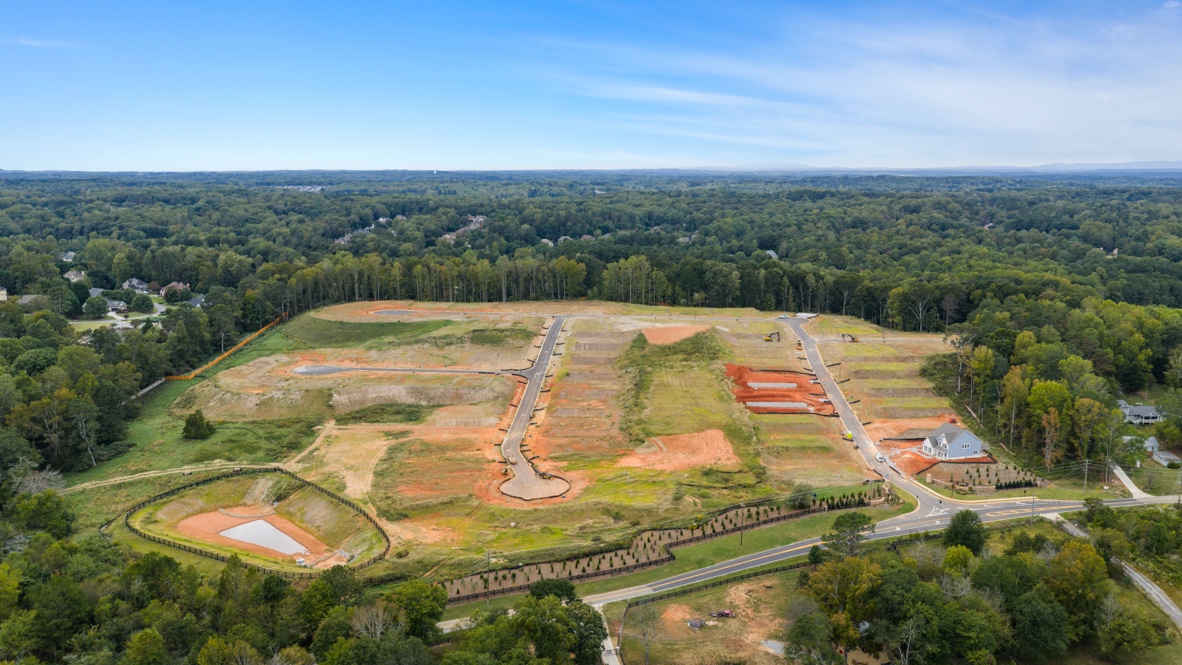 Aerial view of community