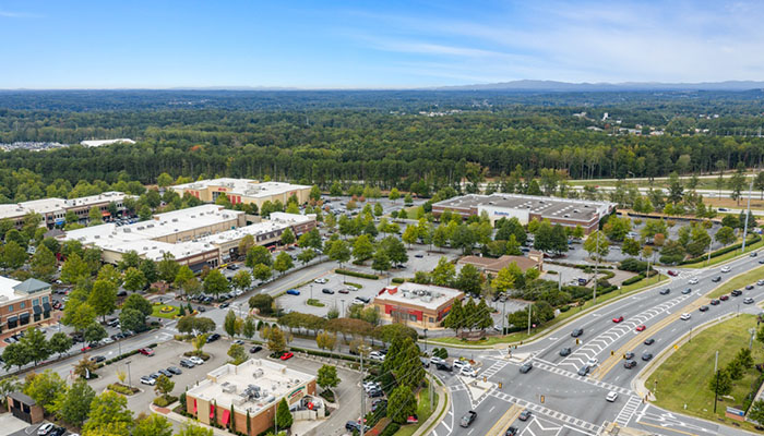 Aerial view of community