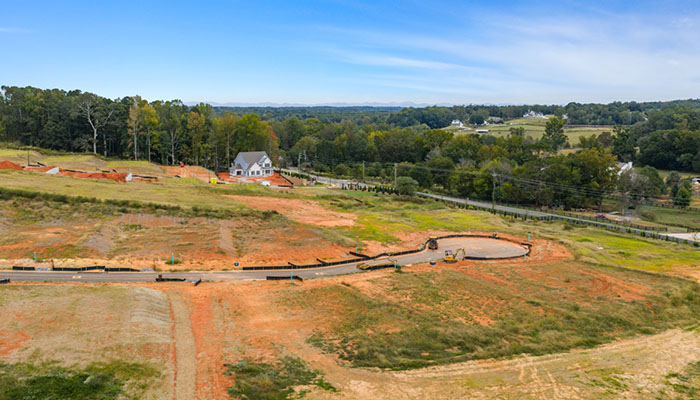 Aerial view of community