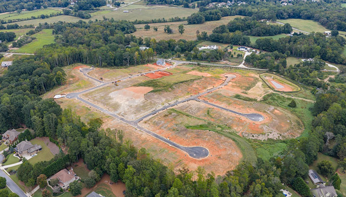 Aerial view of community