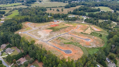 Aerial view of community