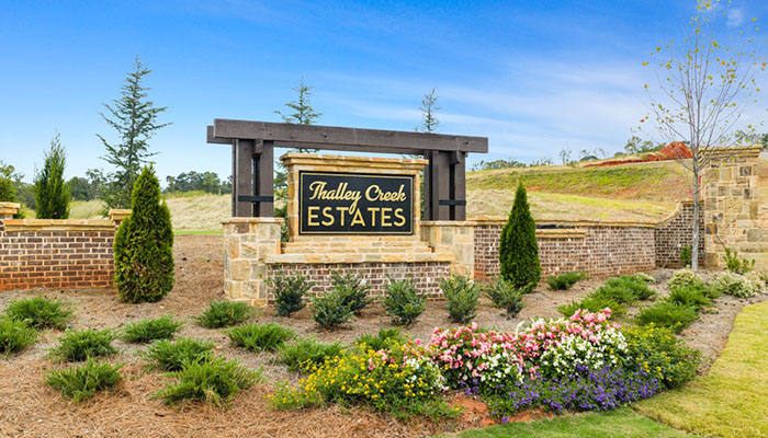 Thally Creek Estates community sign