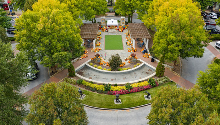 Aerial view of community