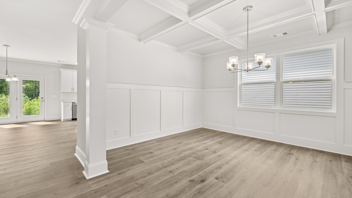 Interior flex room with large window