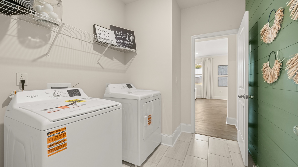 Interior laundry room