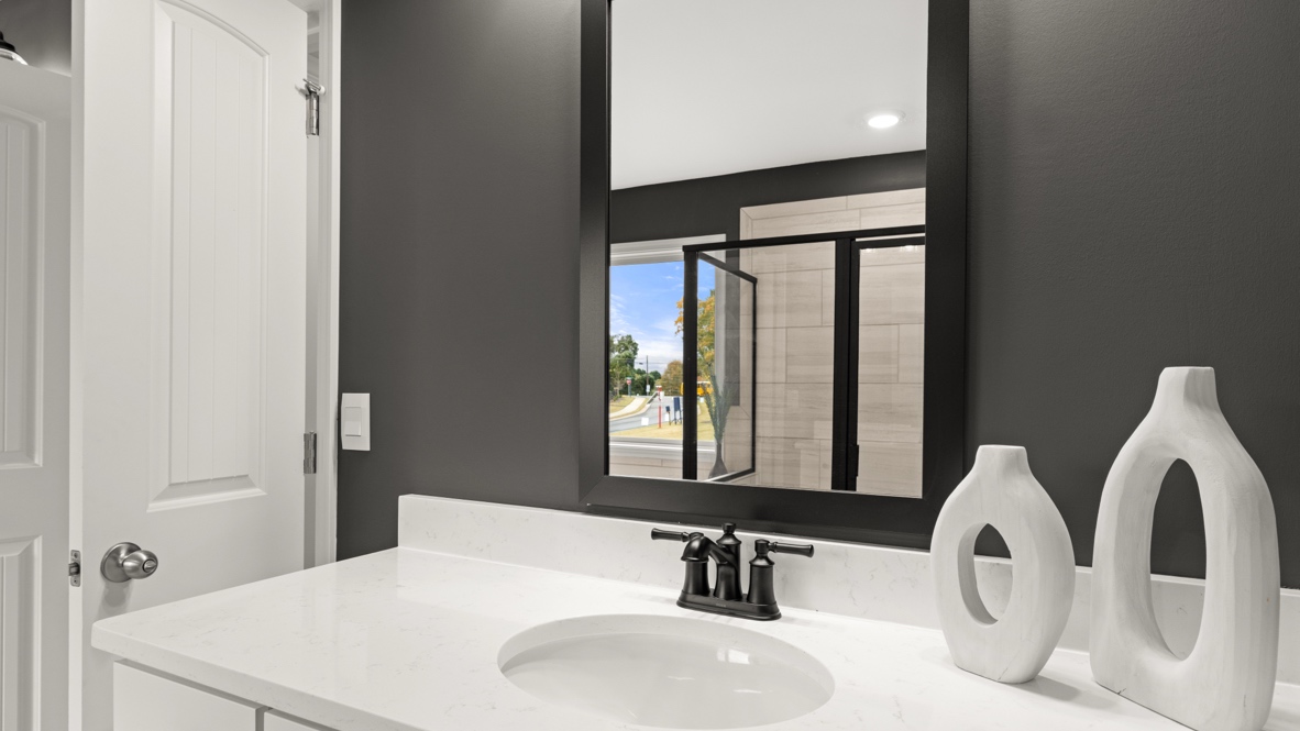 Interior primary bathroom with sink