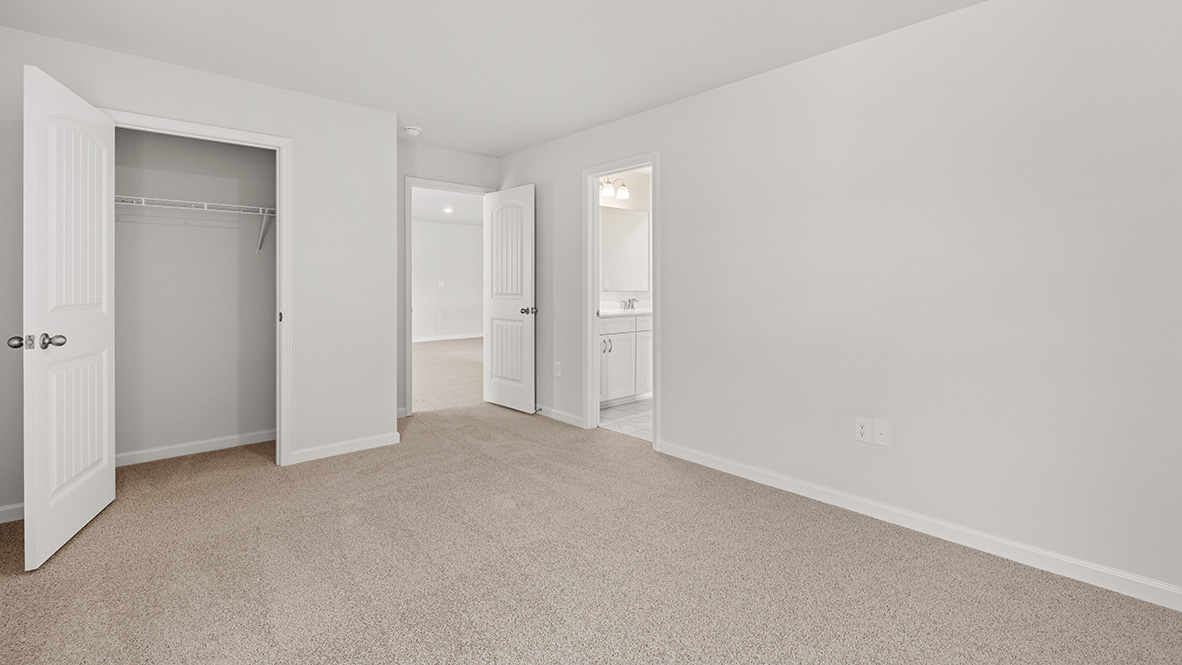 Interior bedroom with closet