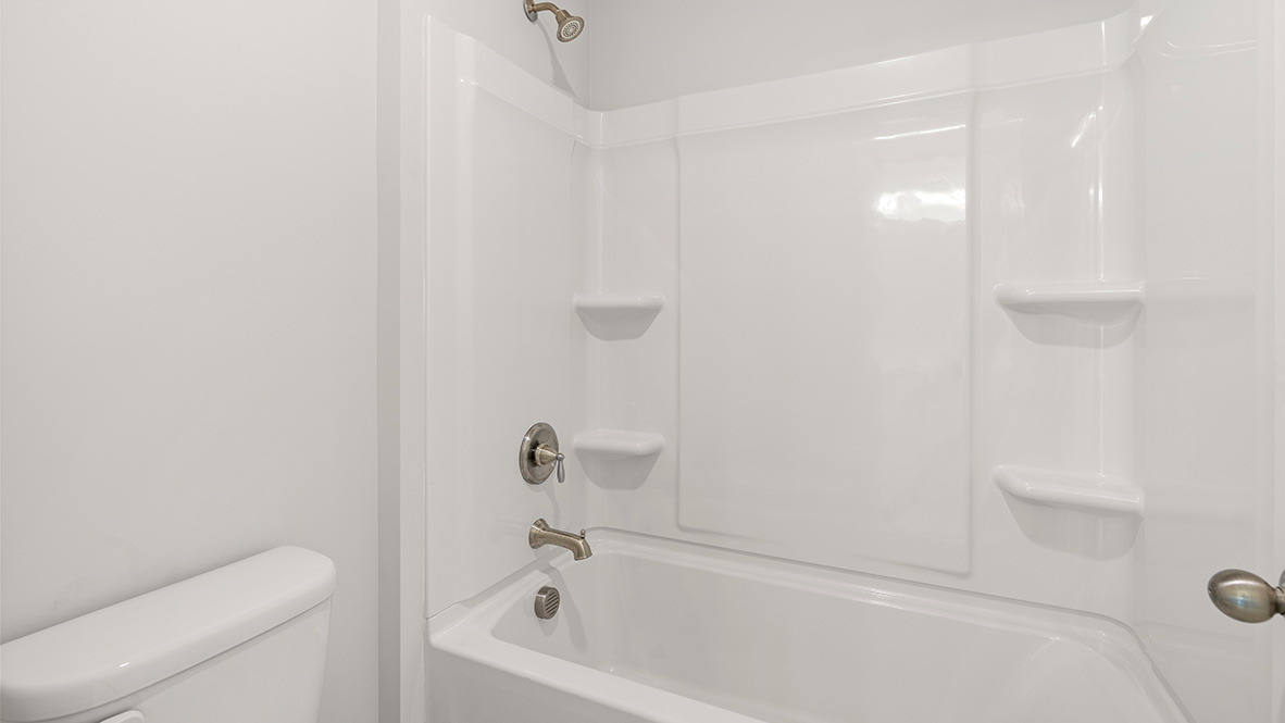 Interior bathroom with full-sized shower