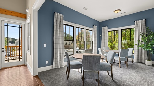 Seating area in community clubhouse