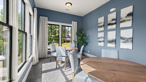 Seating area in community clubhouse