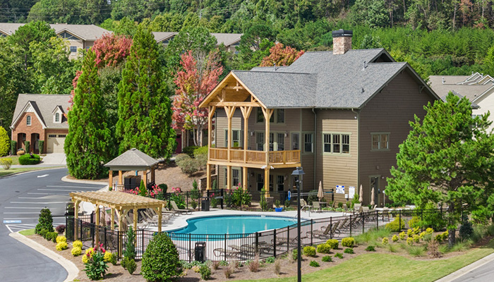 Exterior view of clubhouse