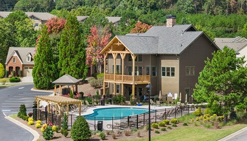 Exterior view of clubhouse