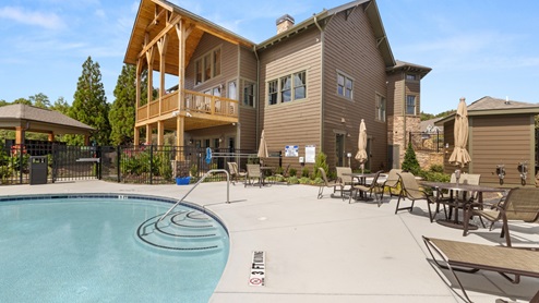 Community clubhouse pool