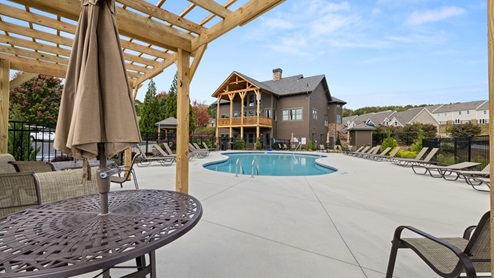 Community clubhouse pool