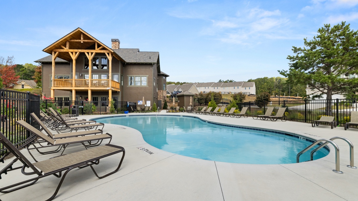 Community clubhouse pool