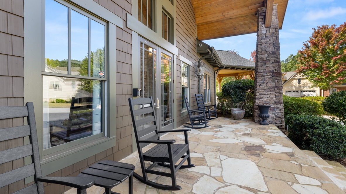 Community clubhouse porch