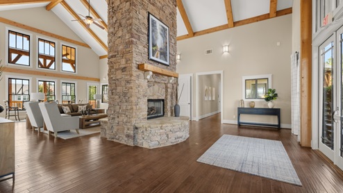 Interior view of community clubhouse