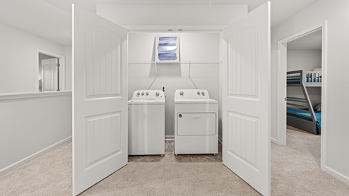 Sample Sudbury Laundry Room at Mountain Park in Dahlonega, Georgia