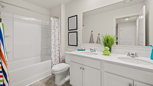 sudbury townhome secondary bathroom on the second level