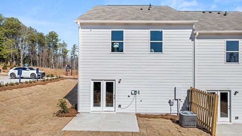 Placeholder townhome exterior back porch