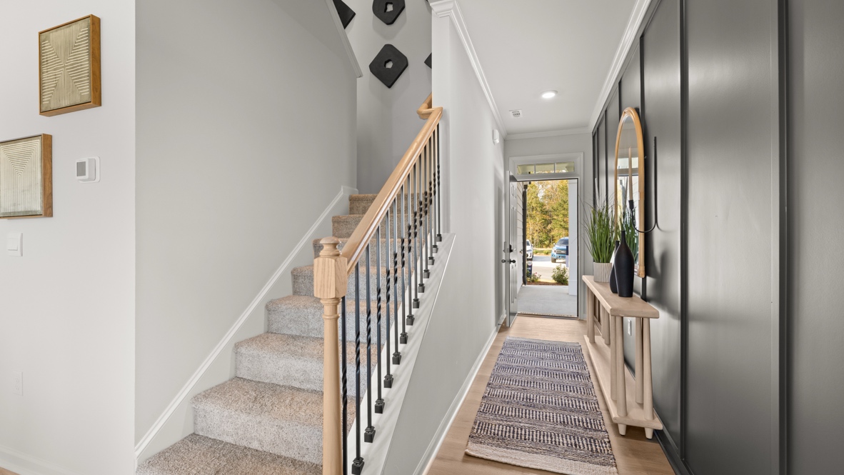 Interior entry-way open to staircase