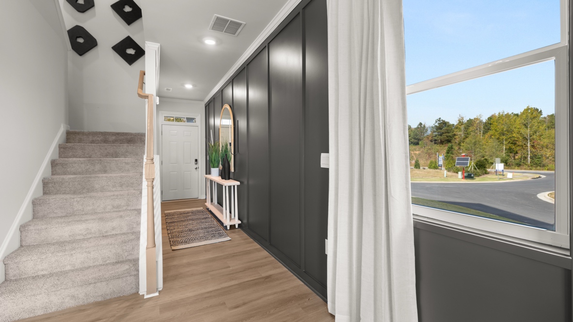 Interior living area open to staircase