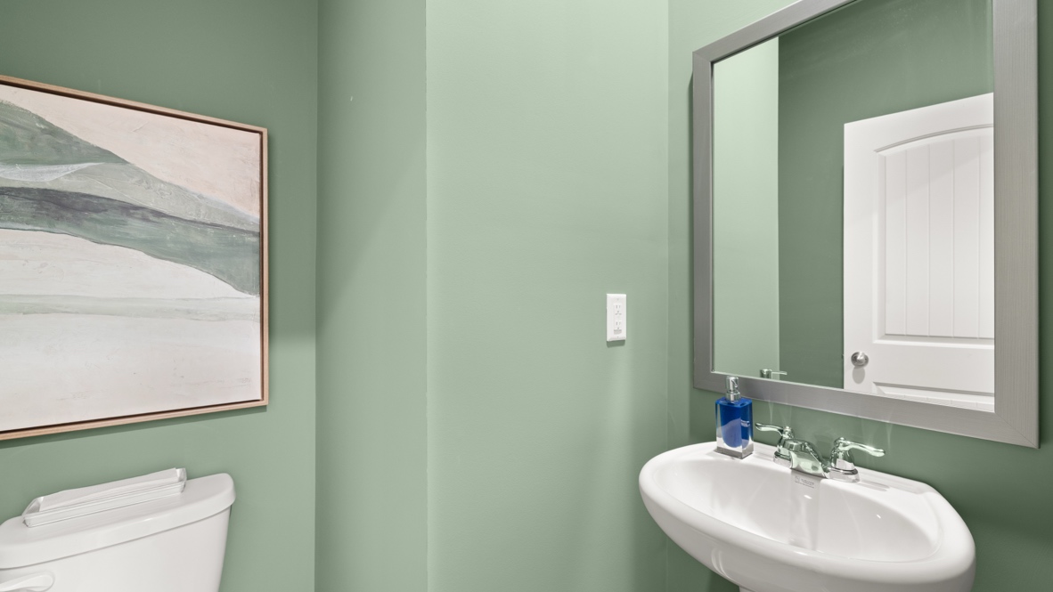 Interior half bathroom with sink