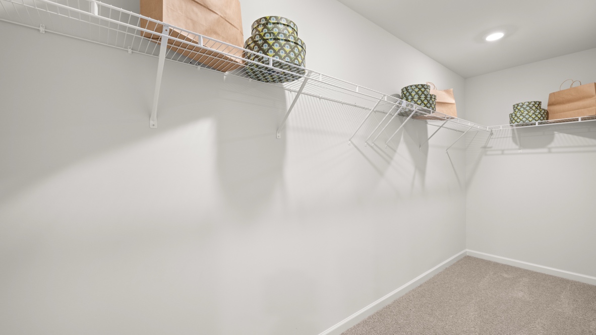 Interior primary walk-in closet
