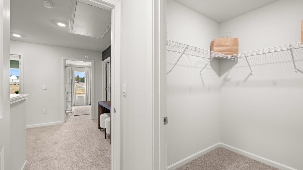 Interior primary walk-in closet