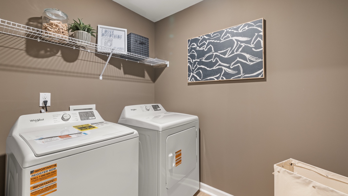 Interior laundry room
