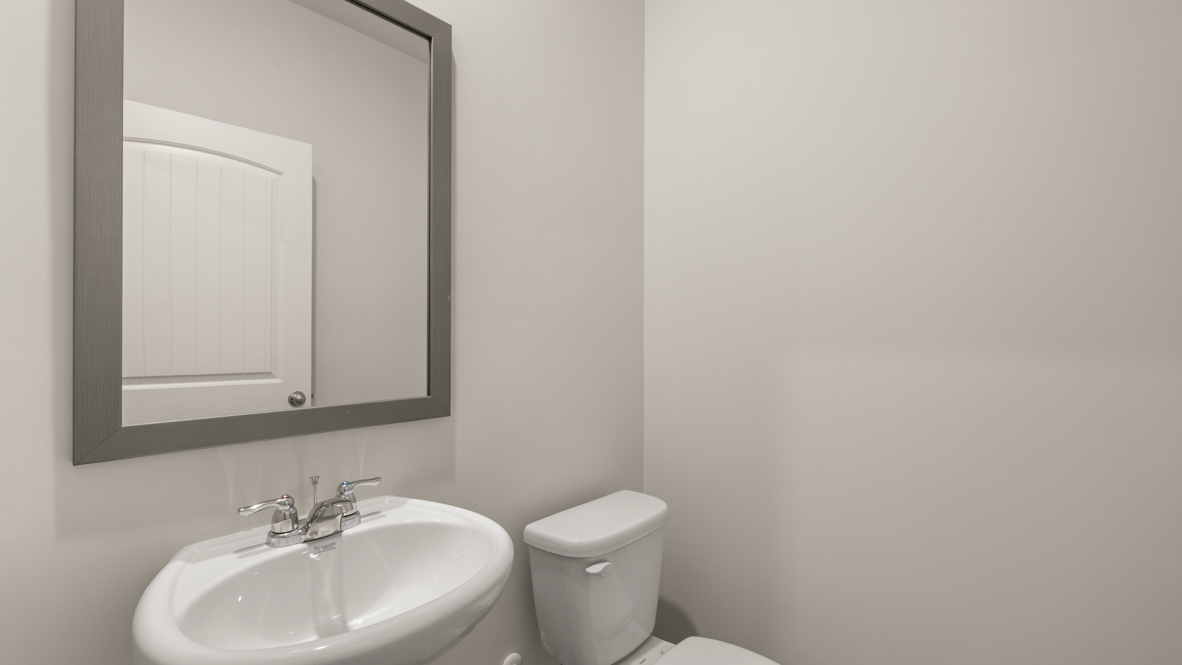 Interior half bathroom with sink