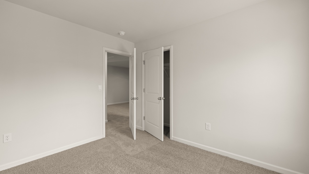Interior bedroom with closet