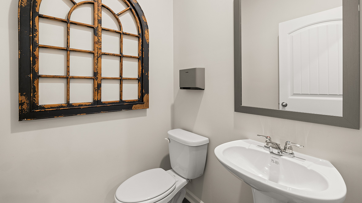 Interior half bathroom with sink