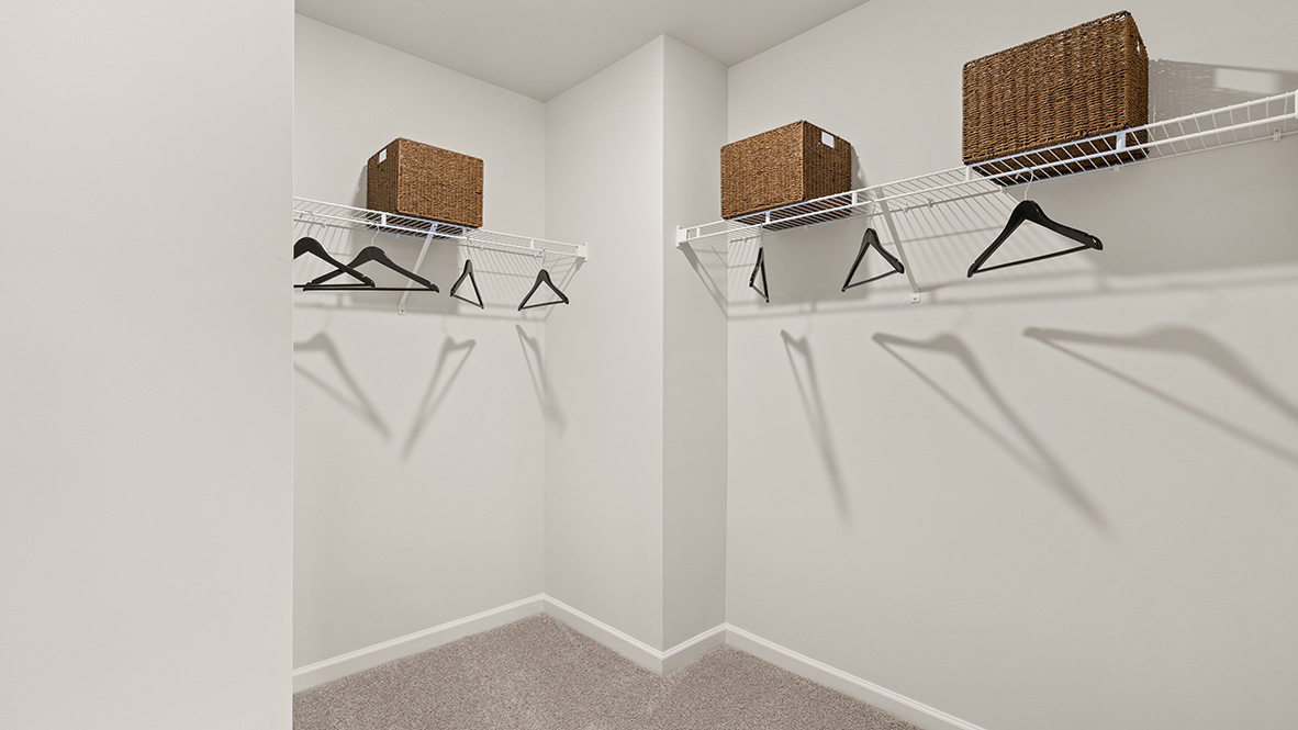Interior primary walk-in closet