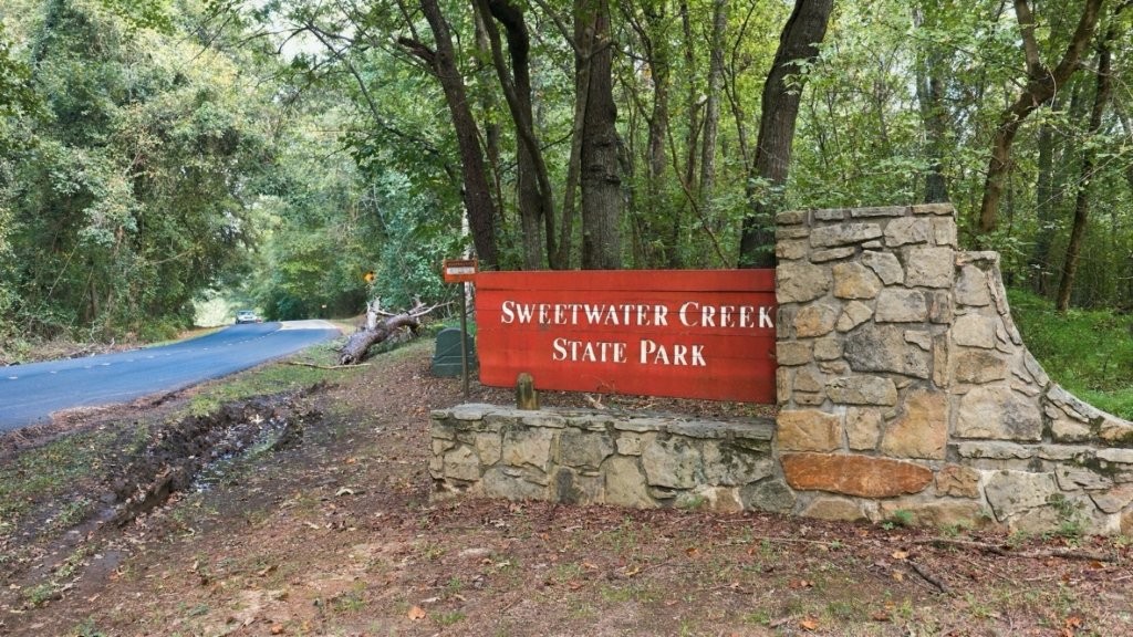 Nearby park sign