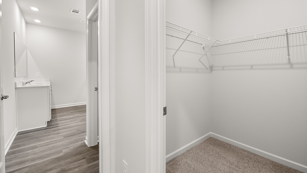 Interior primary walk-in closet