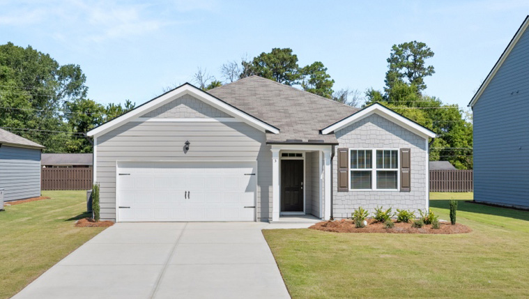 Front exterior of the Aria floorplan at Northberry in Rome, GA