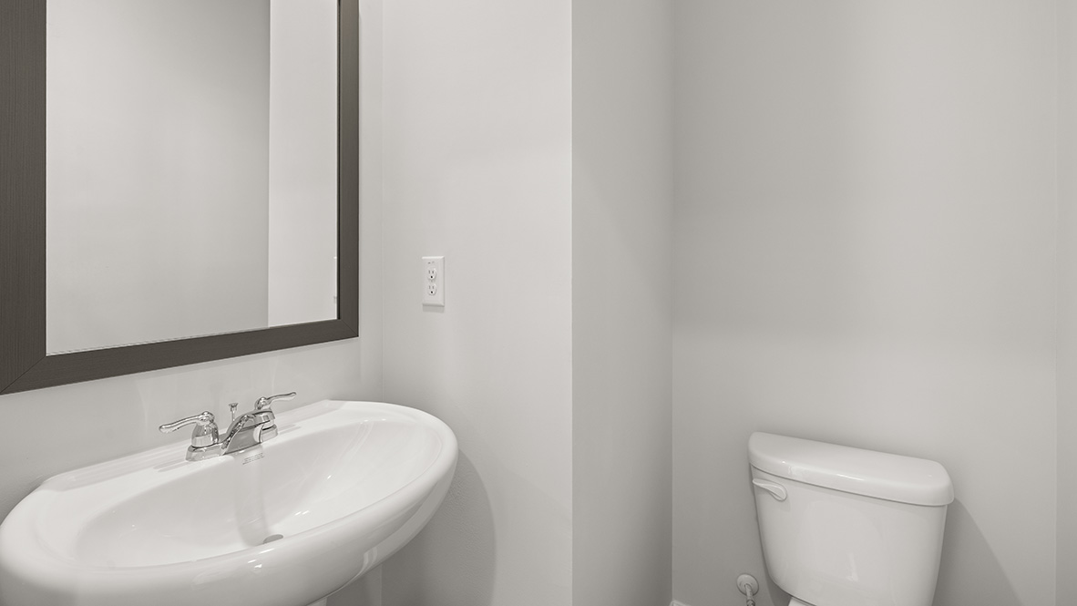 Interior half bathroom with sink