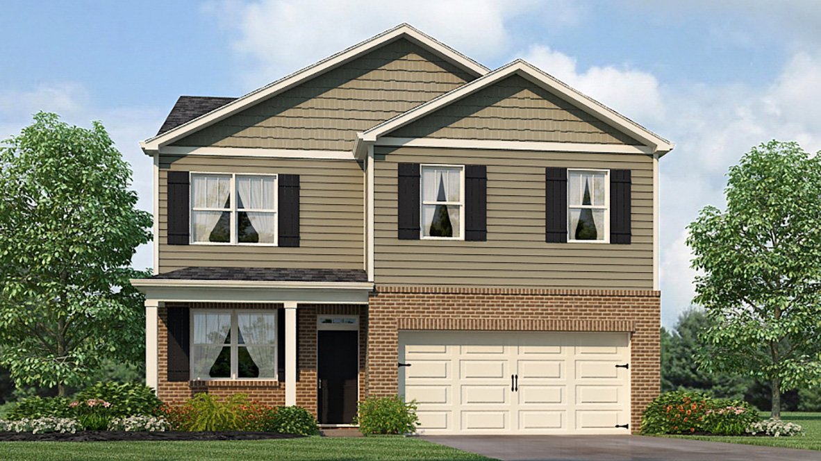 Exterior grey two-story