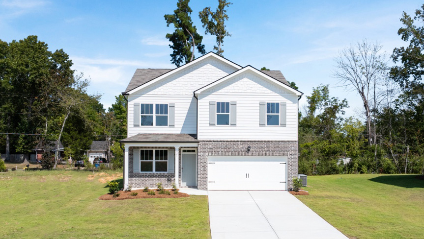 Front exterior of the Belhaven floorplan at Northberry in Rome, GA