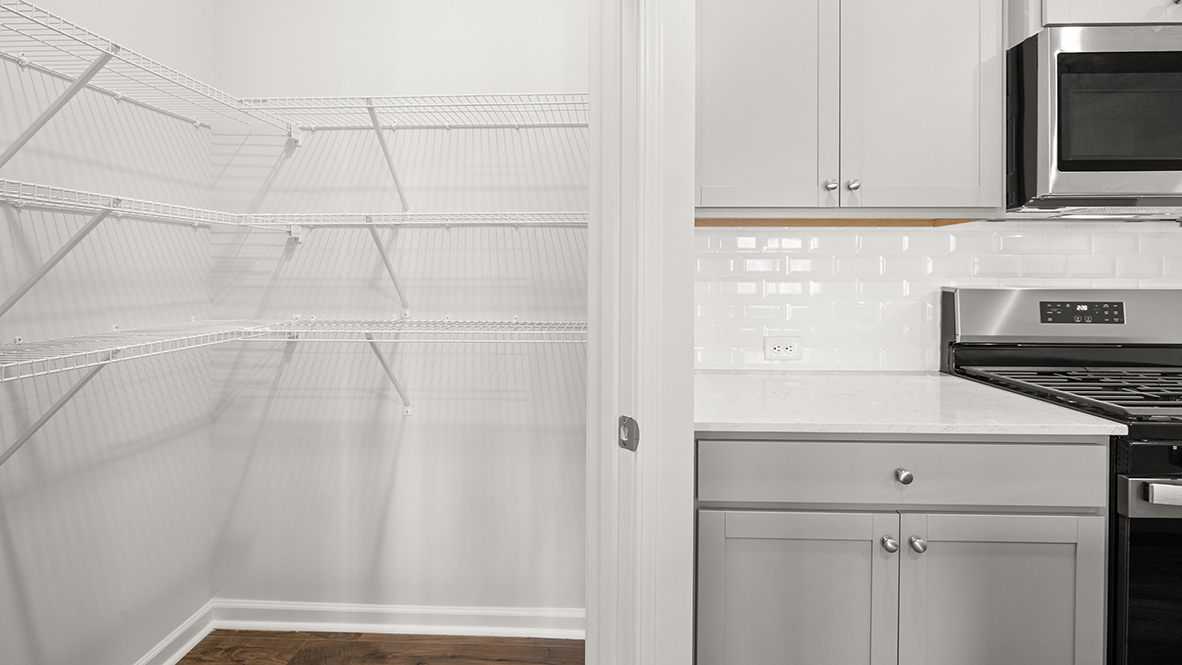 Interior kitchen with pantry