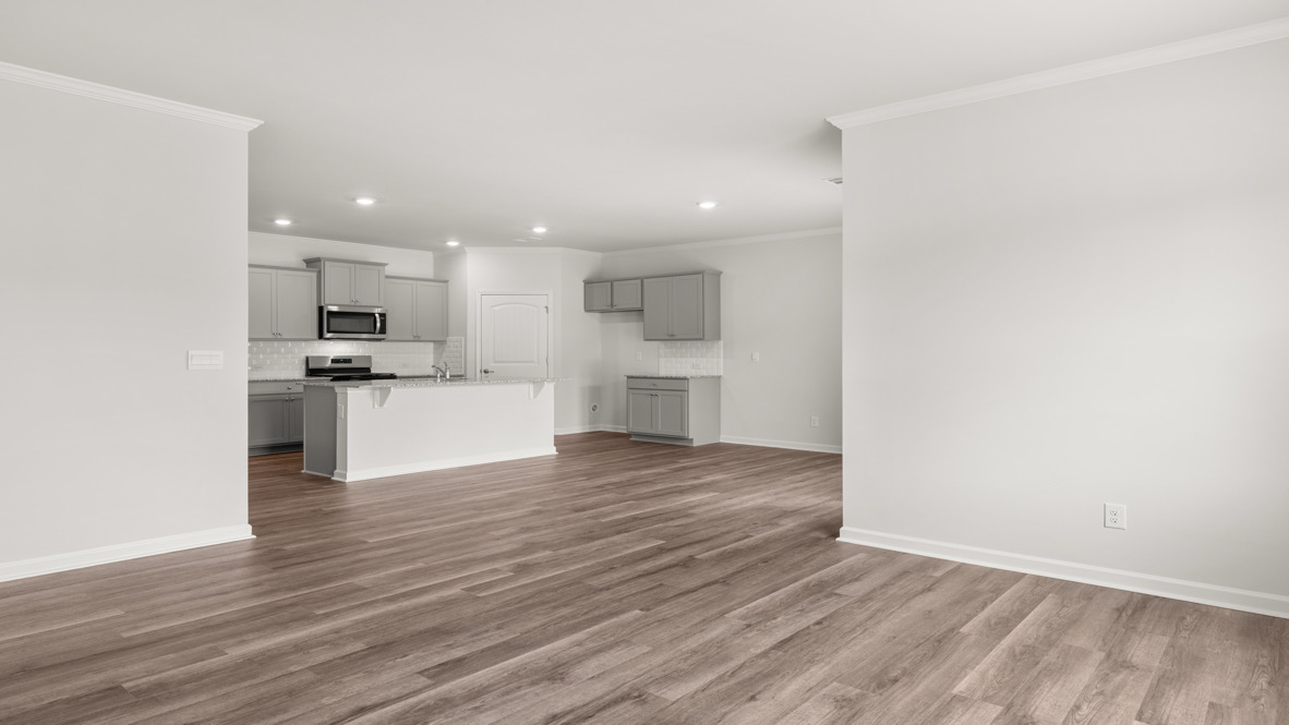 Interior living area open to kitchen