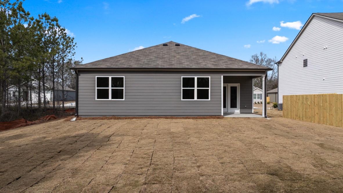 Exterior home with stone detailing