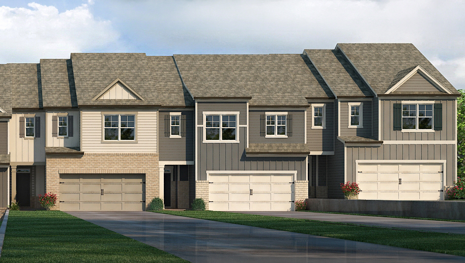 Exterior rendering of the Sawyer plan offered at Village at Pine Valley
