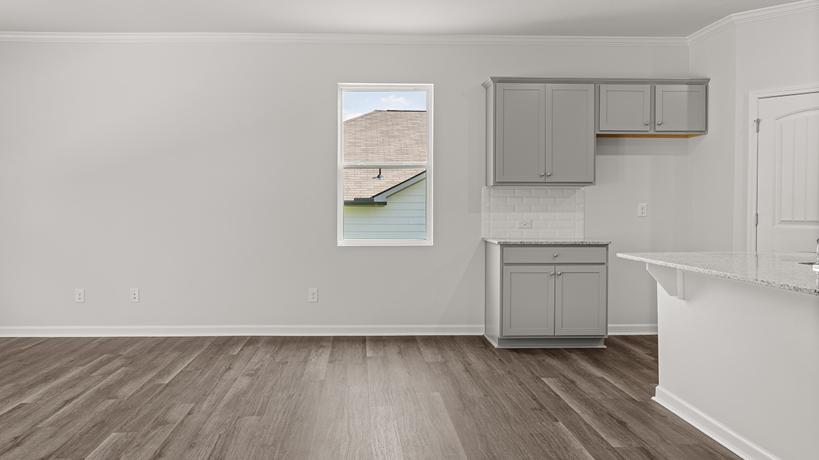 Interior living area open to kitchen