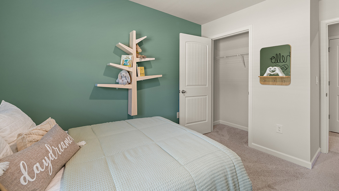 Interior bedroom with closet