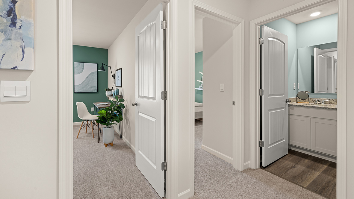 view from the top of the stairs looking down