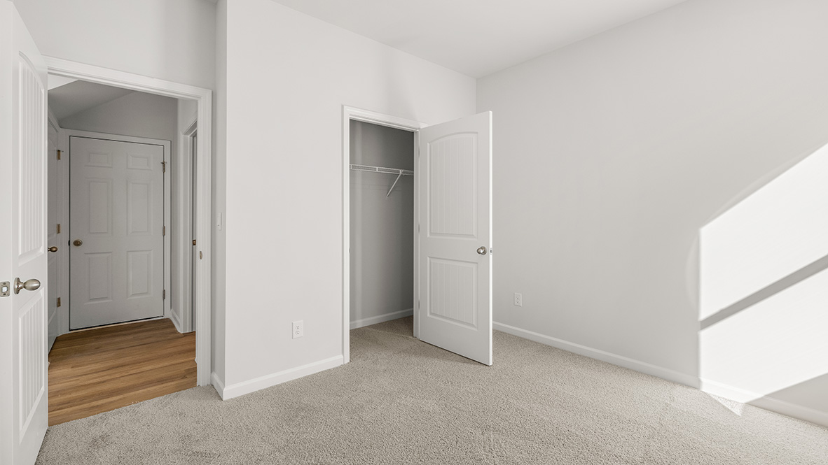 Interior bedroom with closet
