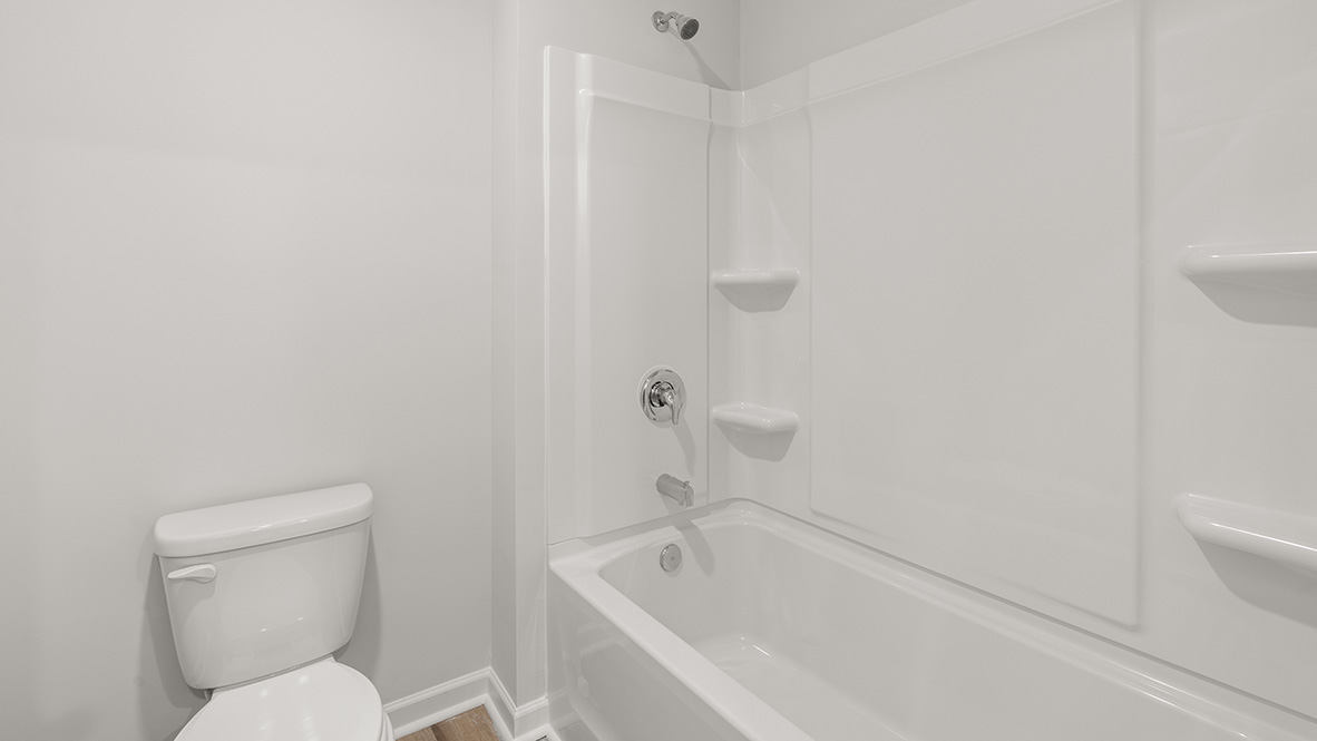 Interior bathroom with full-sized shower