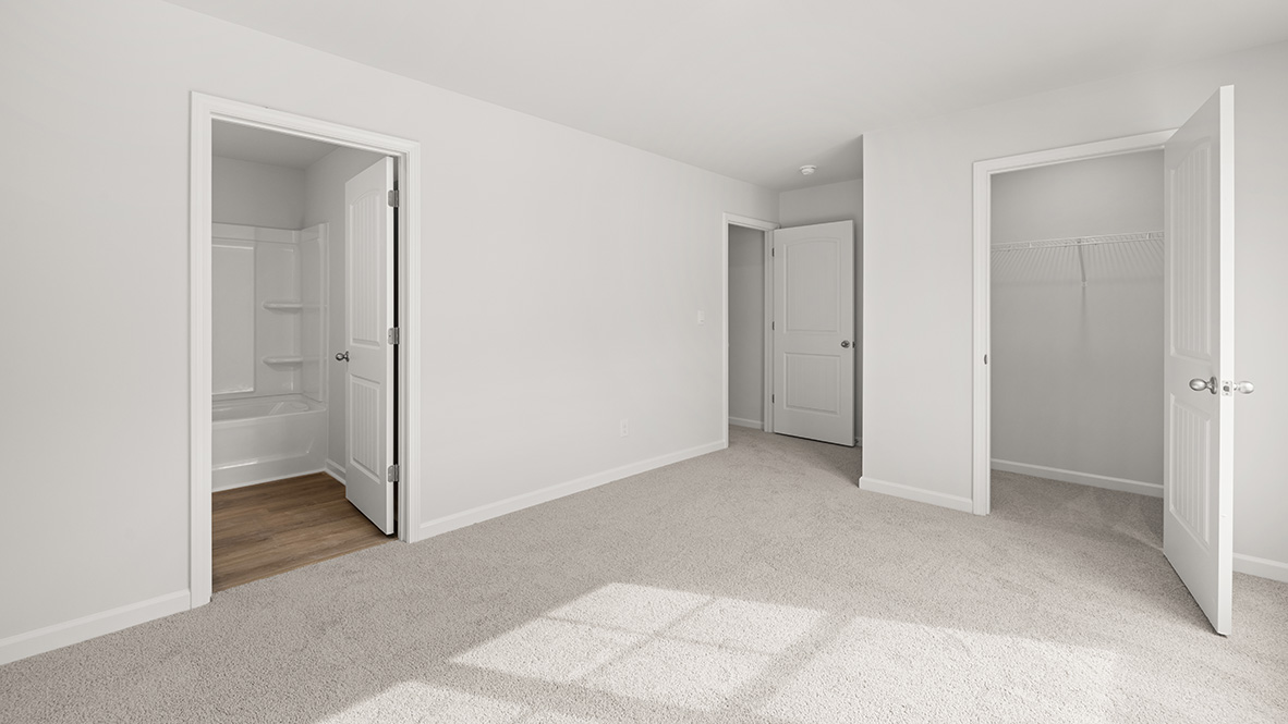 Interior bedroom with closet